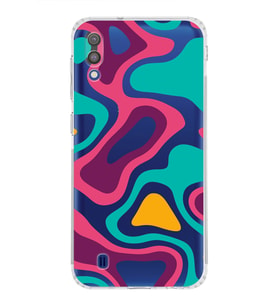 Samsung Galaxy M10  Kamera Korumalı Kapak Renkli Desen Tasarımlı  Şeffaf  Kılıf