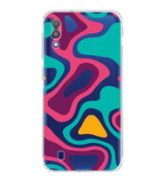 Samsung Galaxy M10  Kamera Korumalı Kapak Renkli Desen Tasarımlı  Şeffaf  Kılıf