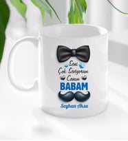 BK Gift Kişiye Özel Canım Babam Tasarımlı Kupa Bardak-1 (Beyaz)