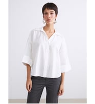 LCW Vision Beyaz Oversize Kadın Gömlek