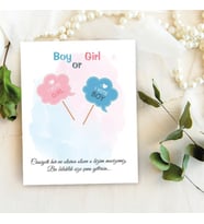 Takı Kartı - Baby Shower Boy & Girl Tasarım - Şans Bilekliği, Anahtalık, Toka, Takı, İnci Küpe Kartı
