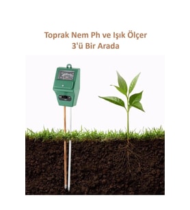 Toprak Nem PH Işık Ölçer Tarım Bahçe Araçları