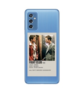Samsung Galaxy M52 Uyumlu Fight Club Minimalist Poster Desenli Şeffaf Telefon Kılıfı