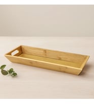 Northcity Bambu Ahşap Sunum Tepsisi 16x40x4 cm Çift Kulplu