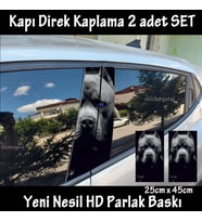 mavi gözlü köpek folyo - 2kapı için 2adet sticker kaplama - tuning modifiye