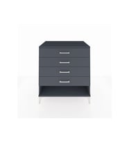 Kronos Şifonyer 4 Çekmeceli 88x59x96 Antrasit-Antrasit
