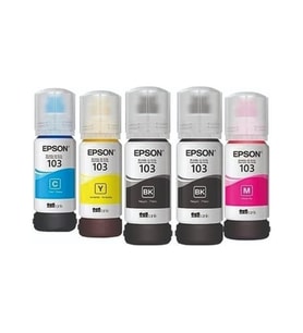 Epson 103 Ecotank L1250 4 Renk Mürekkep Takımı + 1 Siyah Mürekkep
