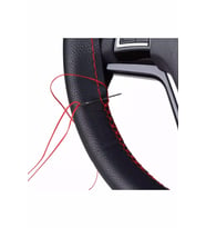 Dikmeli Direksiyon Kılıfı Kırmızı Ipli 37-39cm Çap 10cm Kalınlık