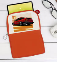 BK Gift Drift Car Tasarımlı Taşınabilir Koruyucu Tablet Kılıfı & Organizer Çanta - Turuncu-1