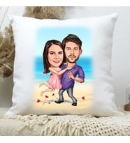 Kişiye Özel Aşıklar Karikatürlü Yastık