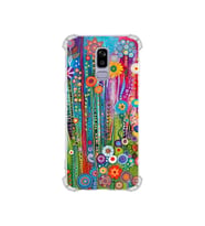 PrintiFy Samsung Galaxy J8 2018 ile Uyumlu Düşlerin Dansı Serisi Folklorik Bahçe Tasarımlı Uv Baskılı Köşe Korumalı Antişok Kılıf