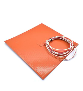400x400 Silikon ısıtıcı Tabla Yapışkanlı(220V 800W)+100K Termistör