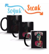 Rock Skull Sihirli Kupa Bardak Porselen