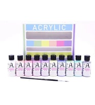 Südor Mona Lisa Chalky Akrilik Boya 10 Renk x 40 ml + Fırça Set 