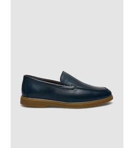 %100 Hakiki Deri Lacivert Erkek Loafer