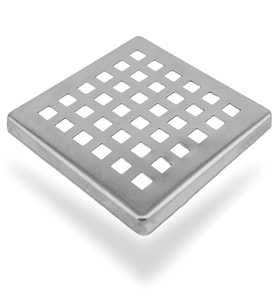 Krom Yer Süzgeci Kare Gider Kapağı 10cmx10cm Paslanmaz Çelik Banyo Duş Yer Sİfonu Izgaralı Kapak
