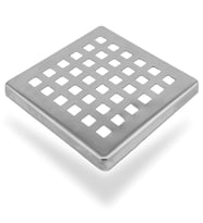 Krom Yer Süzgeci Kare Gider Kapağı 10cmx10cm Paslanmaz Çelik Banyo Duş Yer Sİfonu Izgaralı Kapak