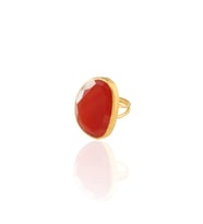 Kadir Jewellery 22 Ayar Altın Kaplama Kadın Fosil Taşlı Yüzük