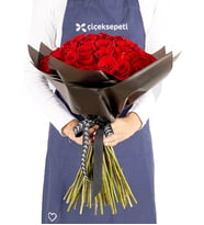60 Kırmızı Gül Premium Red Roses
