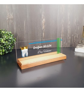 Dişçilere Özel  Modern Tasarımlı Masa İsimliği