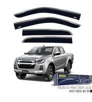 Niken Isuzu D-Max 2021- Kromlu Cam Rüzgarlığı 4 LÜ (Siyah)