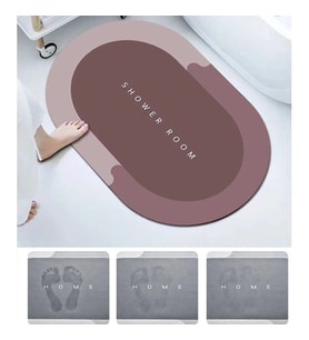 Süper Su Emici Kaymaz Tabanlı Banyo Paspası Çok Renkli ( 80*50 cm)