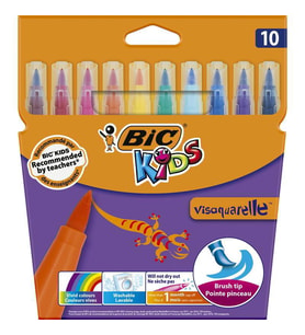 Bic Keçeli Boya Kalemi Visa 10 Renk 828964 (Karışık)
