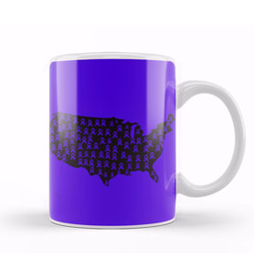 CROHN'S & COLITIS AWARENESS Warrior Unbreakable USA Kupa Bardak Porselen
