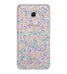 Samsung Galaxy J5 2016 Kapak Hello Kitty Tasarımlı Şeffaf Silikon Kılıf