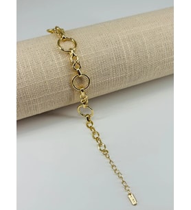 Renk Pirinç Cm Bileklik 17+4 Cm - Kbl0555
