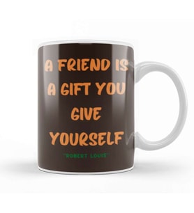 Friendship Quotes DAY ideas LOVE gift Robert Louis Kupa Bardak Porselen