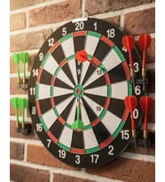 12 İnç Dart Tahtası 4 Adet Metal Uçlu Dart Oku Kolay Montajlı