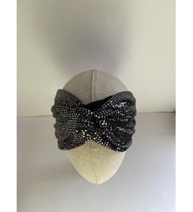 Silver Pullu Payetli Bandana (Siyah-Gri)