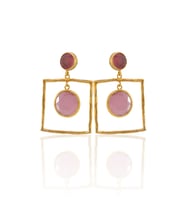 Kadir Jewellery 22 Ayar Altın Kaplama Kadın Sallantılı Küpe -El İşçiliği Ve Hipoalerjenik Küpe-E85