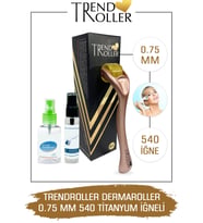 Trendroller Dermaroller 0.75mm Titanyum 540 Iğne Orijinal Derma Roller