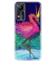 INFINIX Note 11 Pro Note 10 Hot 9 Play Kılıf Desemli Silikon Queen Flamingo 1748