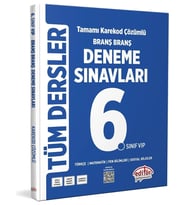 Editör Yayınları 6. Sınıf Tüm Dersler Branş Branş Tamamı Çözümlü Deneme Sınavları