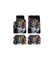 OEM Rich Tom & Jerry Tasarımlı Dijital Baskılı 4 Parça Üniversal Halı Paspas Seti