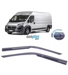 Fiat Ducato Jumper Boxer Mügen Cam Rüzgarlığı 2006-2017 Ön2 Parça (Siyah)