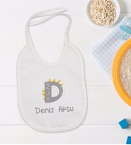 BK Kids Kişiye Özel Harfli Bebek Mama Önlüğü - Model 3