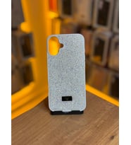 İPhone 16 Plus Uyumlu Taş Desenli Silikon Yumuşak Kılıf (Beyaz)
