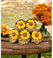 Mumelia Candles Papatya Buket - Doğal Soya Hediyelik Mum - 15 Adet