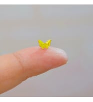 Sarı Kelebekli Çelik Piercing Helix Kıkırdak Conch Lob Gold (Çok Renkli)