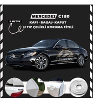 Mercedes C180 Oto Araç Kapı Koruma Fitili 5metre Parlak Beyaz Renk