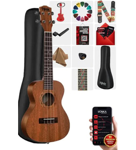 Midex CT-24M Set Maun Concert Ukulele (Nota Sticker Askı Pena)