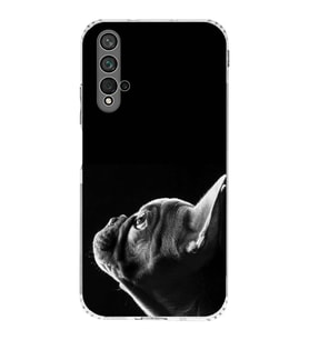 PrintiFy Huawei Nova 5T ile Uyumlu Köpek 1 Kamera Korumalı Şeffaf Kılıf
