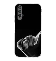 PrintiFy Huawei Nova 5T ile Uyumlu Köpek 1 Kamera Korumalı Şeffaf Kılıf
