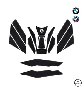 Grippatch - BMW F900 XR 2024 ile Uyumlu Kaydırmaz 6D Karbon 15 Parça Tank Pad Seti GC35