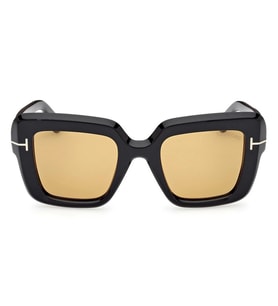 Tom Ford Kadın Güneş Gözlüğü - Parlak Siyah Çerçeve Kahverengi Cam FT1157