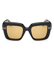 Tom Ford Kadın Güneş Gözlüğü - Parlak Siyah Çerçeve Kahverengi Cam FT1157